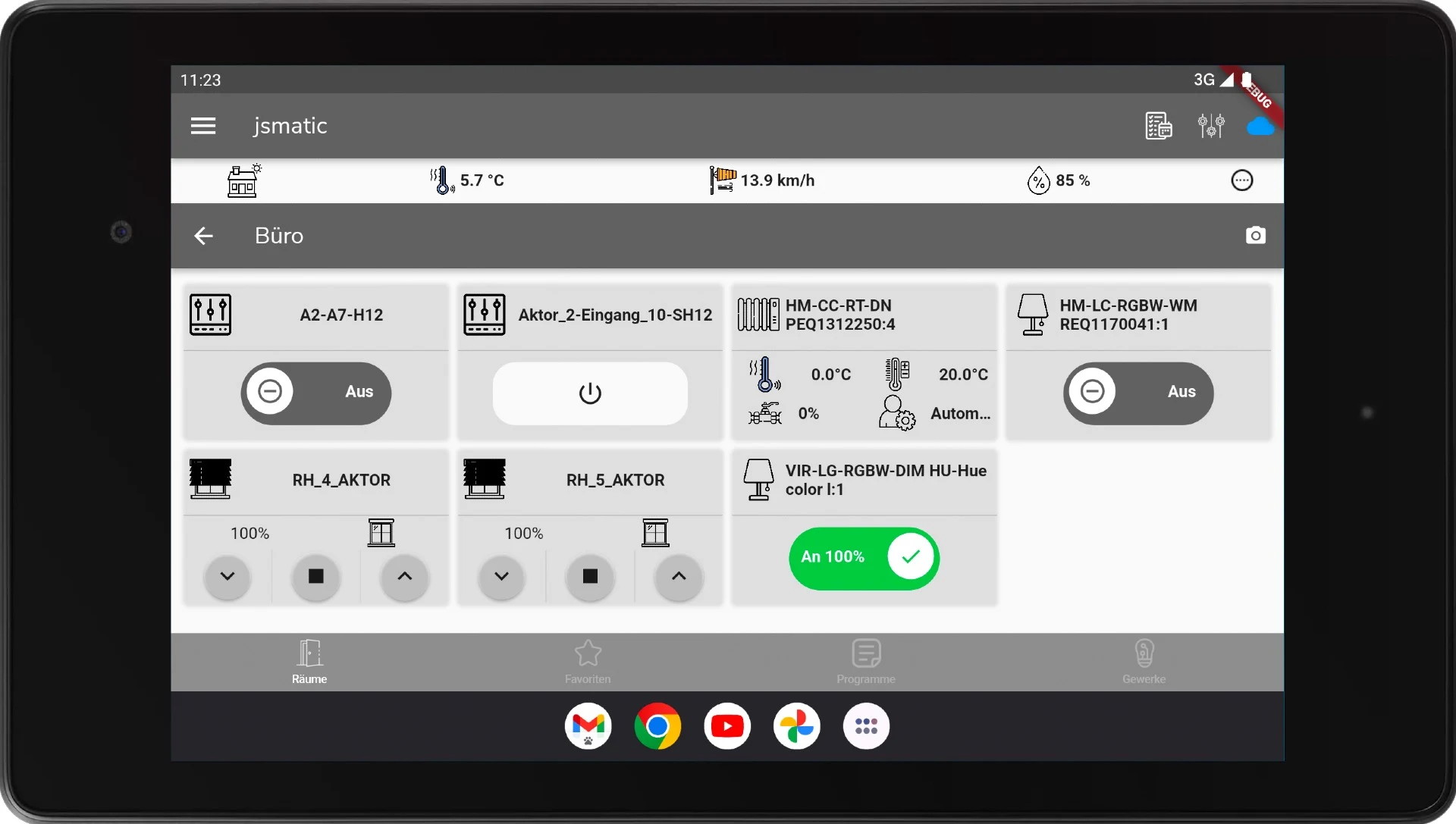 jsmatic - Homematic CCU App screenshot