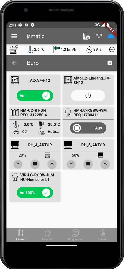 jsmatic - Homematic CCU App screenshot